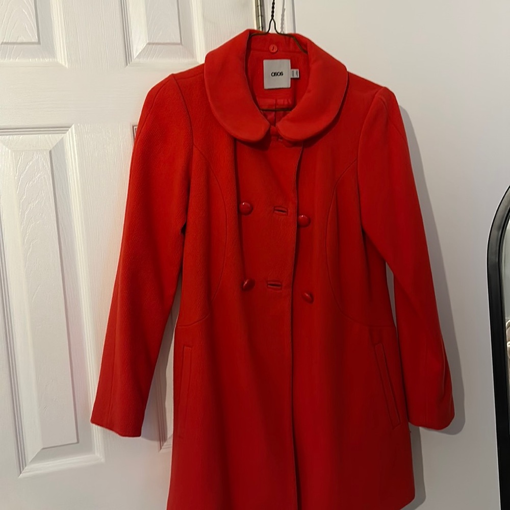 Red ASOS coat